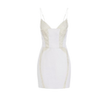 Mini abito in gabardina e tulle con ricami Elisabetta Franchi