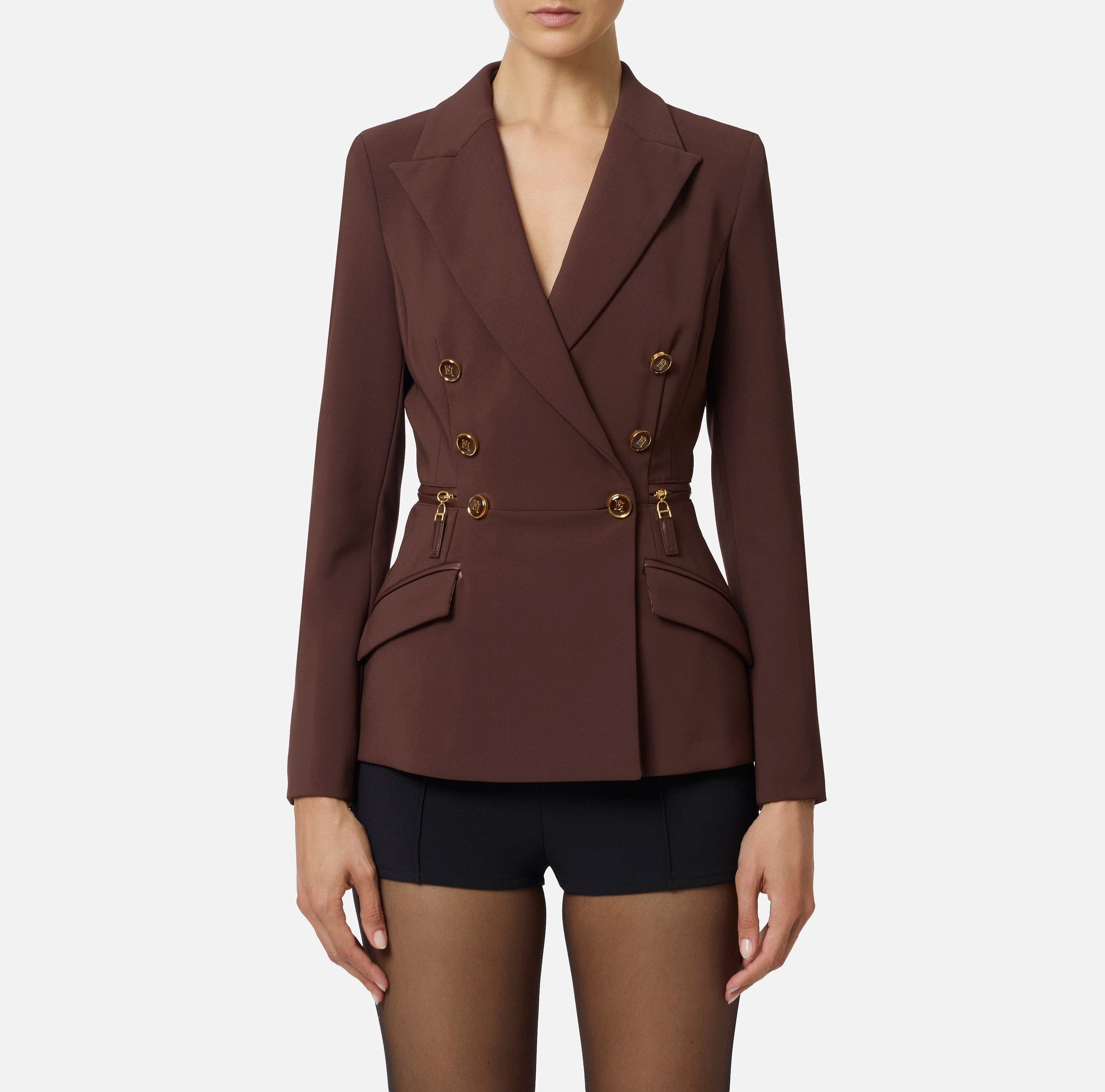 Giacca Elisabetta Franchi Marrone taglia 40