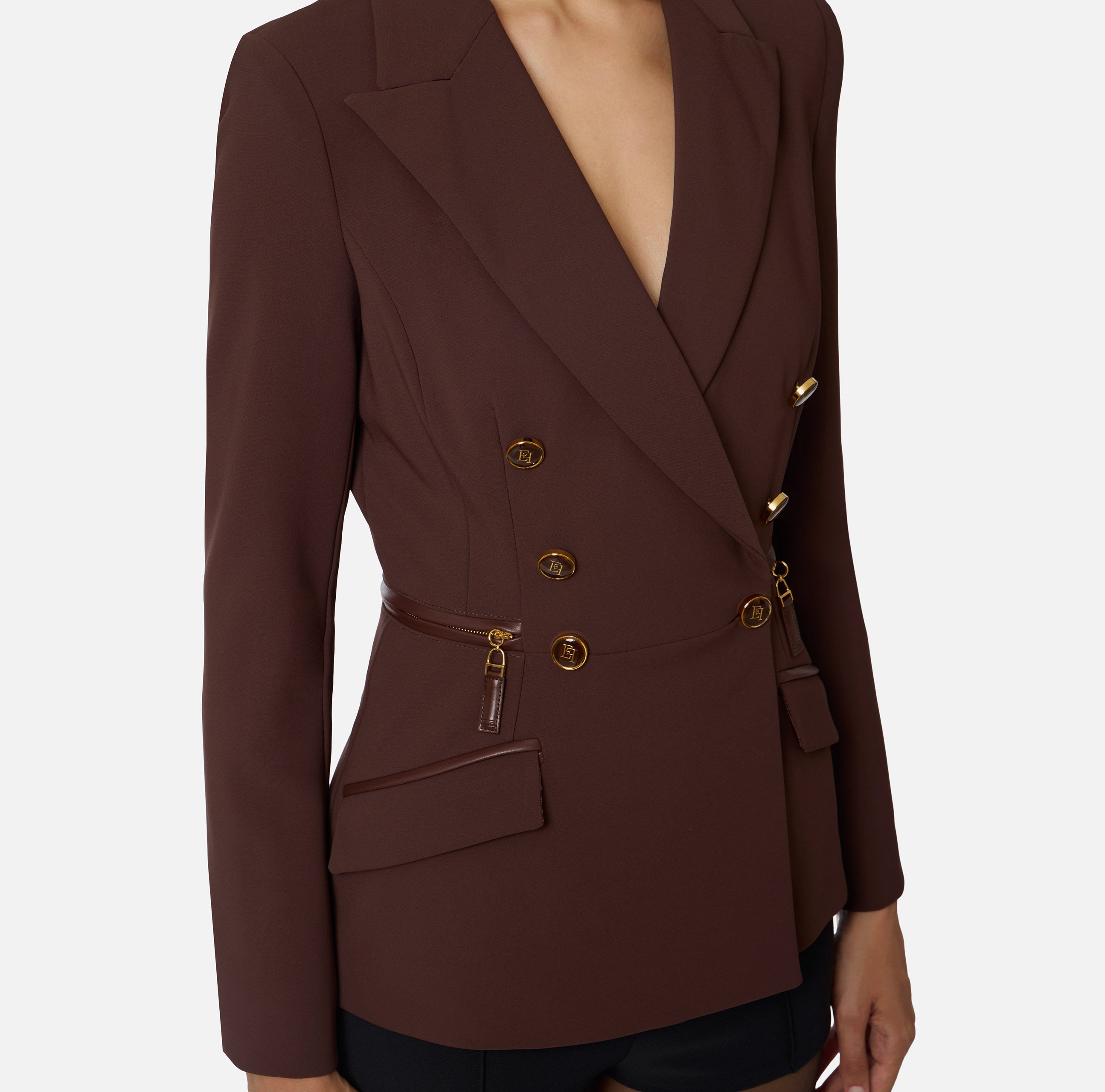 Giacca Elisabetta Franchi Marrone taglia 40